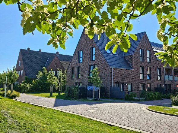 WGN Häuser Das Bild zeigt Neubauten der Wohnungsgesellschaft An der Mühle