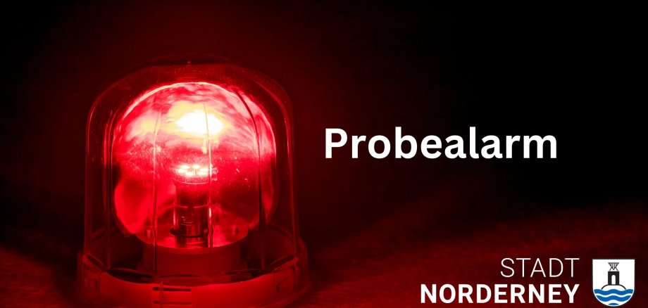 Probealarm Das Foto zeigt eine Alarmlampe
