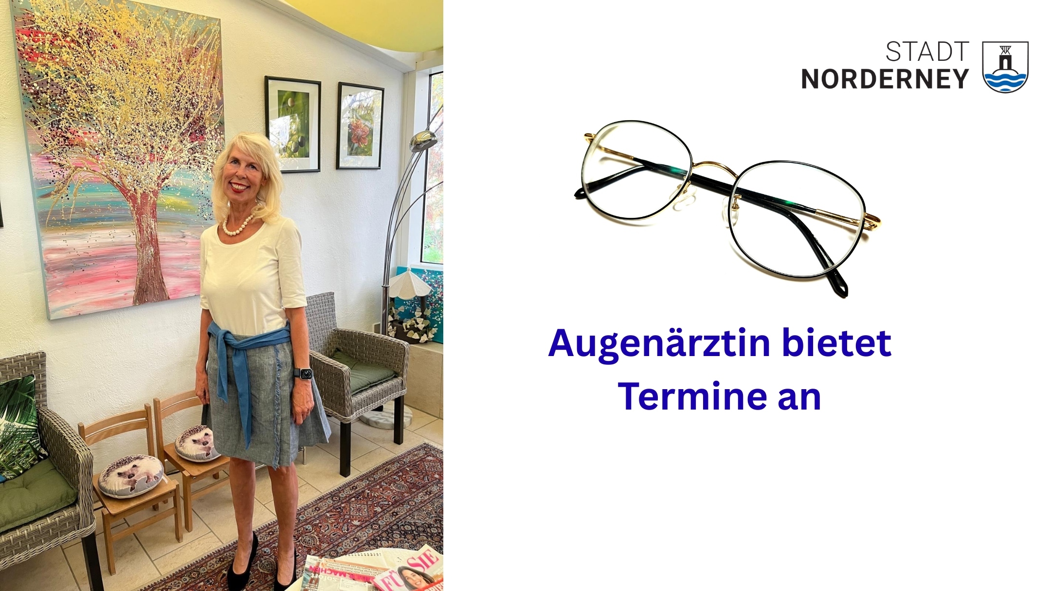Augenärztin bietet Termine an