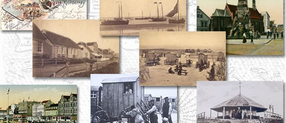 Das Bild zeigt eine Collage mit historischen Bildern von Norderney