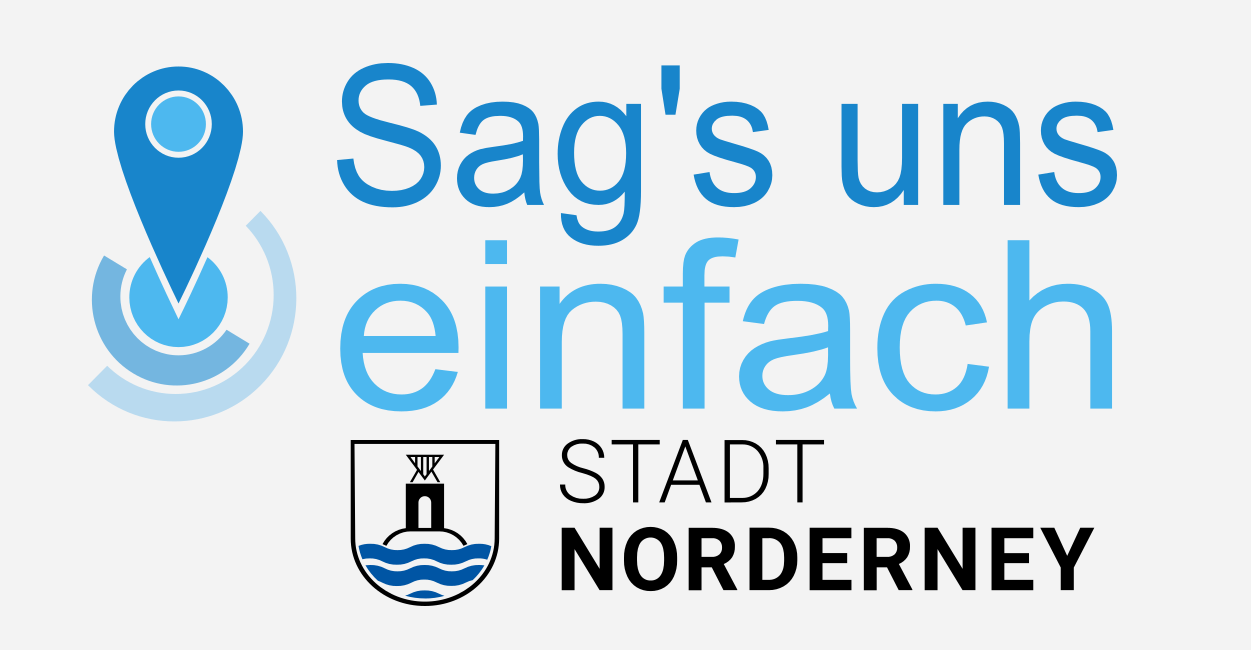 Das Bild zeigt das Logo des Mängelmelders Sag`s uns einfach