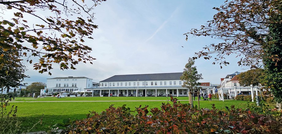 Das Bild zeigt das Rathaus im Herbst